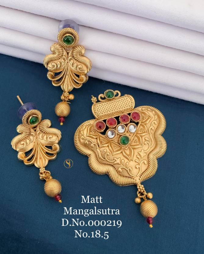 Accessories Matt Mangalsutra Pendal With Butti Set 3
